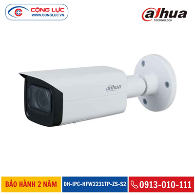 Camera IP Dahua 2.0MP DH-IPC-HFW2231TP-ZS-S2 Hồng Ngoại 60m